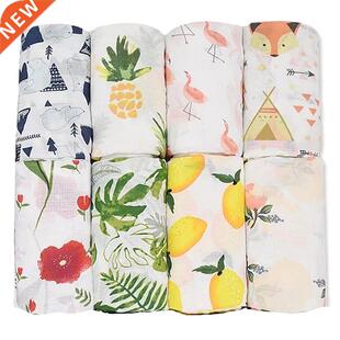 120X120 100%Cotton Swaddle Infant Organic Wrap Muin Baby