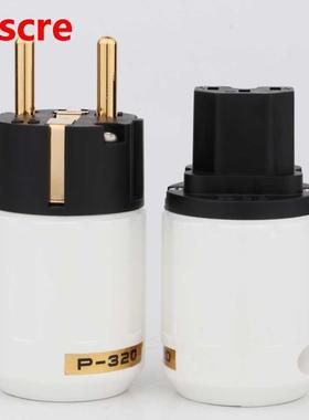 Preffair HI-End 24K Gold Plated Schuko Power Plug European P