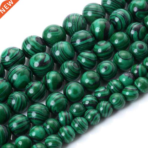 Green Malachte Stone Beads Round Loose Spacer Beads for Jew