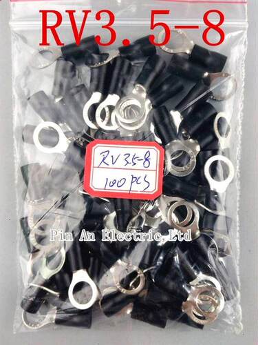 RV3.5-8 Black Ring insulated terminal cable Crimp Terminal s