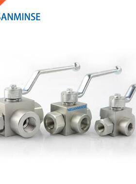 Hydraulic High Pressure Ball Valve KHB 3 Way Valve Male Thre