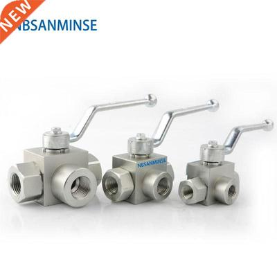 Hydraulic High Pressure Ball Valve KHB 3 Way Valve Male Thre