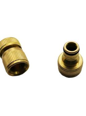 Garden tap 1/2 to 3/4 Female Quck Connector Brass Hose Ad