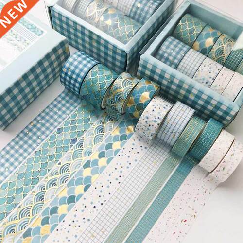 10 pcs/set Black starry sky Leaves gold Washi Tape set  D