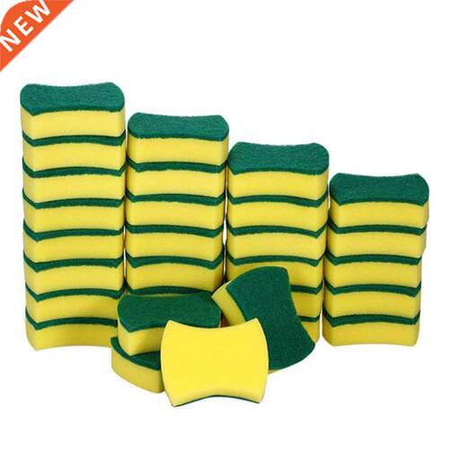 30pcs Multi-purpose Double-faced Sponge Scouring Pads Dish W