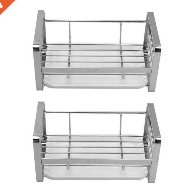 2X Sponge Holder, Sponge And Soap Holder For Kitchen Sink, 3