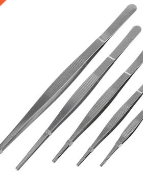 Toothed Tweezers Barbecue Stainless Steel Long Food Tongs St