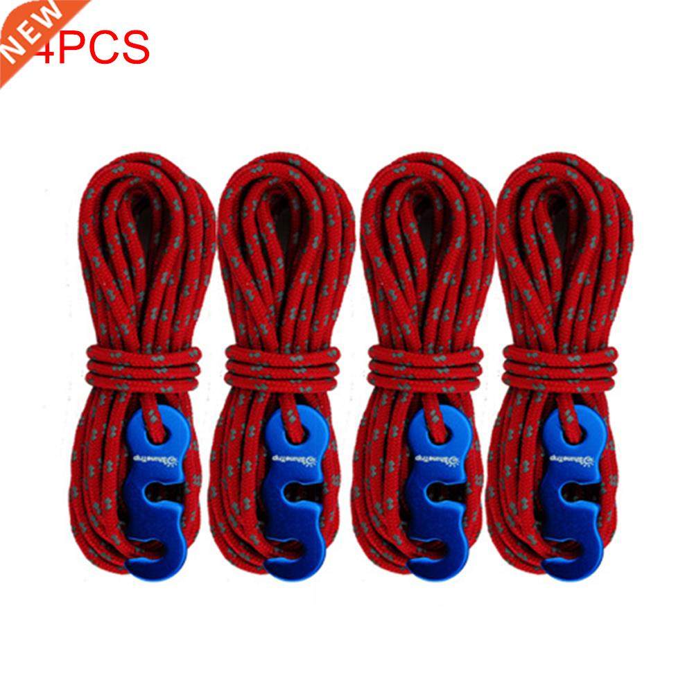 4pcs 3mm Tent Accessories With S-Ring Hooks High-strength Re