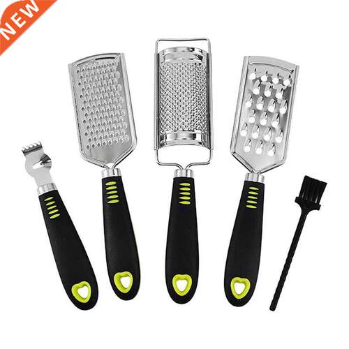 4 Pcs Kitchen Cheese Grter&mp;Lemon Zester,with TPR Hndle