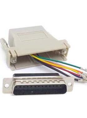 RJ45 Female to RS232 DB25 Male Parallel Port Converter Adapt