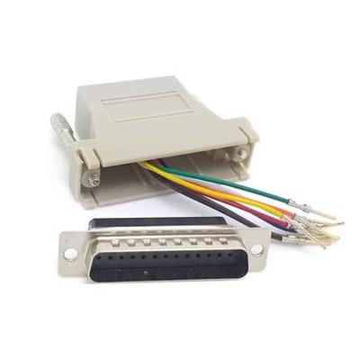 RJ45 Female to RS232 DB25 Male Parallel Port Converter Adapt