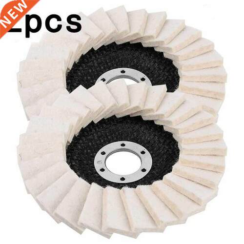2Pcs 125mm 5 Inch Wool Polishing Wheel Felt Sanding Disc Ang