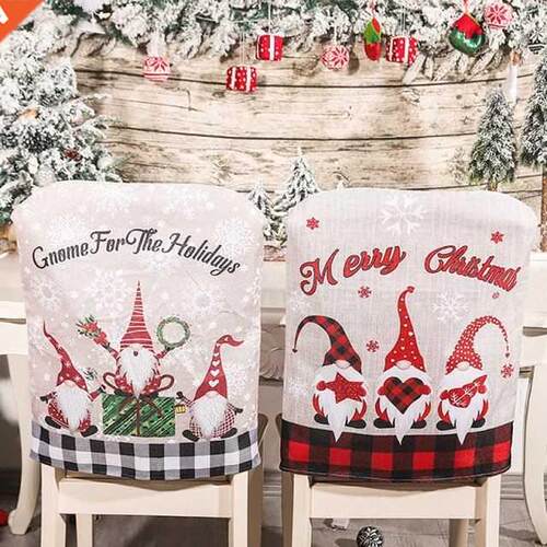 2021 Santa Hat Chair Covers Christmas Decor Dinner Chair Xma