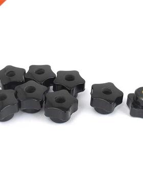 M6x32mm Screw On Type Grip Star Clamping Knob Black 8pcs