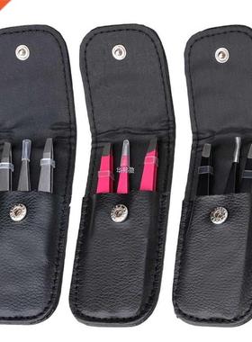 3pcs hand Tweezer Set Stainless Steel Slant Tip/Point Tip/F