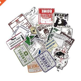 60pcs/lot Retro Traveling Boarding Pass Air Tickets Suitcase