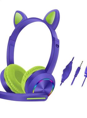 Long Cord Wth Mcrophone Wred Headphone Stereo Computer 3.