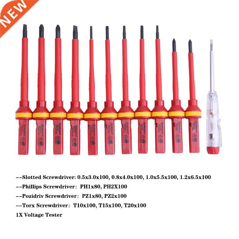 Insulated Screwdriver Set Screw Driver Bit Magnetic Phillips