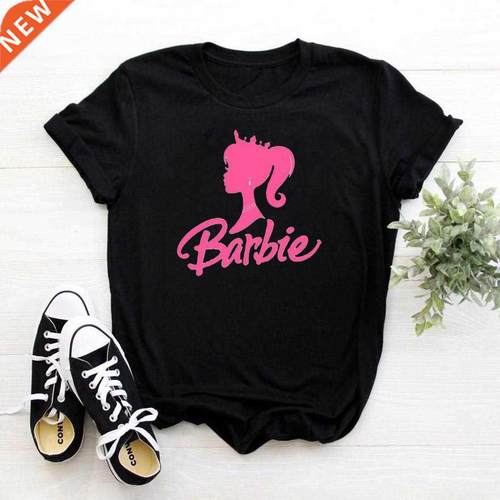 Beautiful Girl Profile Face Pattern Women T Shirt Casual O-n