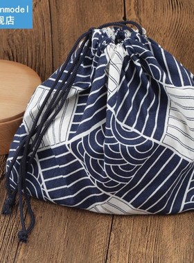 FangNymph Japanese Style Drawstring Pouch Bag Cloth Cotton L