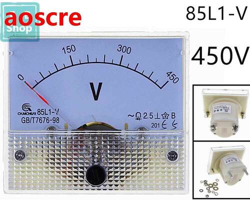 1PCS 450V AC 85L1-V Analog Voltmeter Panel Voltage Meter