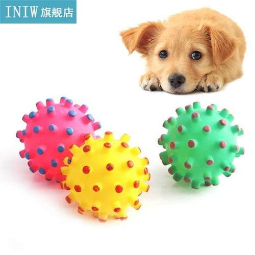 Soft New Rubber Ball Pet Toys Pet Dog Play Squeaker Sound Ch