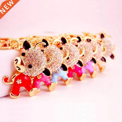 Jewelry Shipping Rhinestone Crystal Lovely Cow Keychain Key