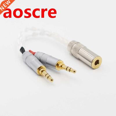 Hight Quality Silver plated 2x 3.5mm Male to 4.4mm Balanced