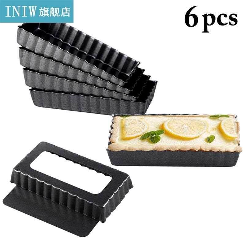 6pcs/set Cake Baking Pans Non-Stick Removable Creati