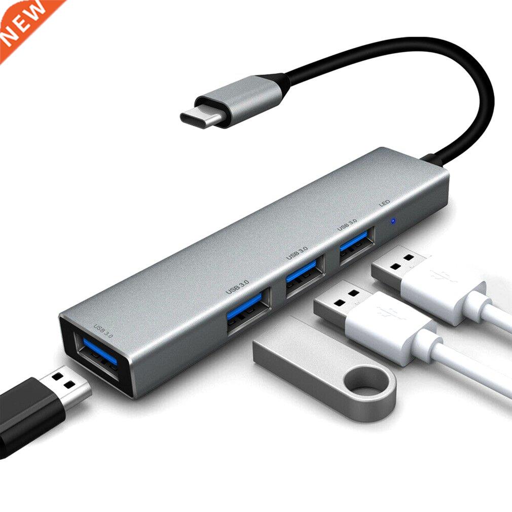 USB-C Type C to USB 3.0 4 Port Hub Adapter USB-C Aluminum Sl