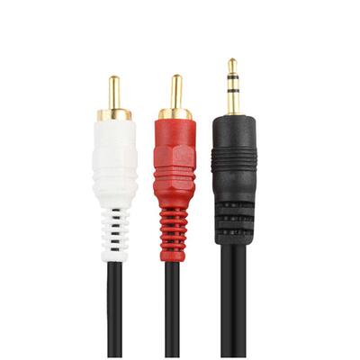 .5mm Jack to 2RCA AUX Splitter RCA Audio Cable for Laptop M