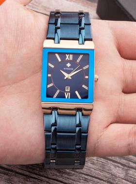 Men Watches Top Brand Luxury WWOOR Gold Black Square Quartz