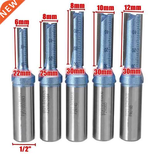 Upgrade 1/2 Inch Shank Double Flute straight Router Bit Wood