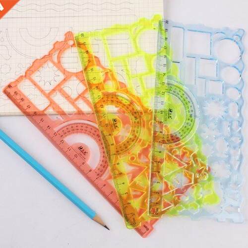2Pcs Hollow-out Templates Rulers Kaleidoscope Stencils 30 Cr