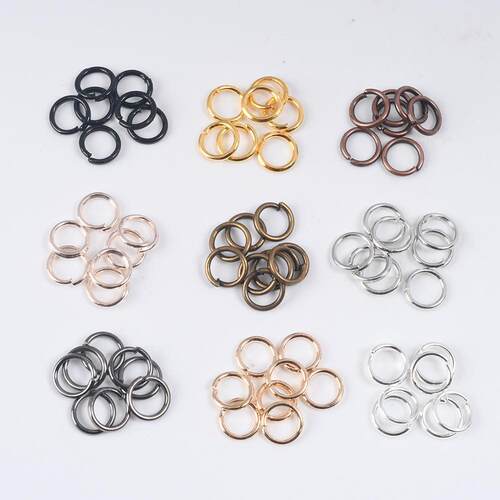 100-200Pcs -12mm Single Loop Open Jump Rings  Jewelry Ma