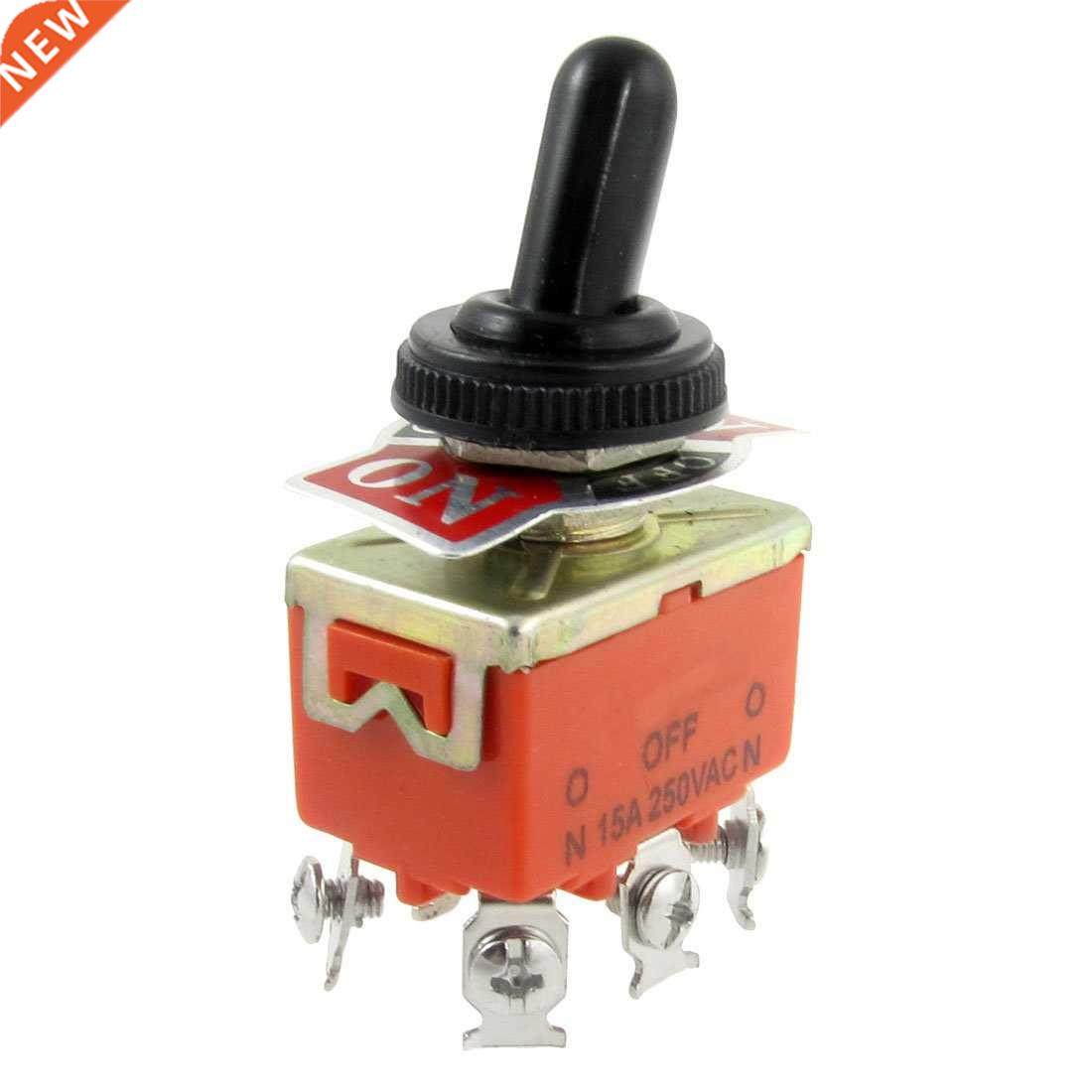 15A/250VAC on/off/on 3 Position DPDT Toggle Switch with Boot
