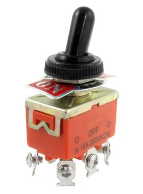 15A/250VAC on/off/on 3 Position DPDT Toggle Switch with Boot