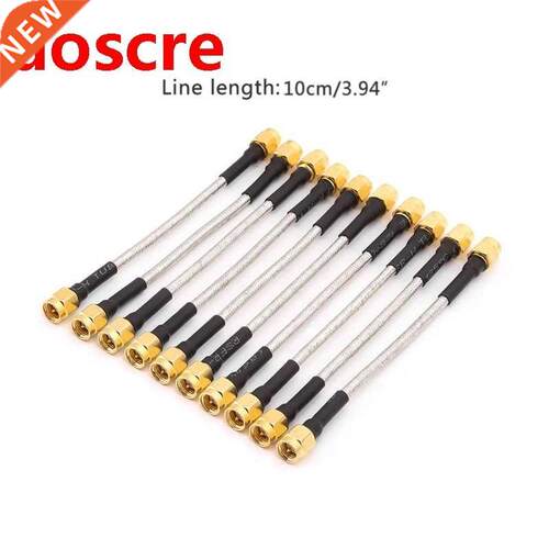 10pcs SMA Male To SMA Male RG402 Pigtail Cable 10cm Semi-rig