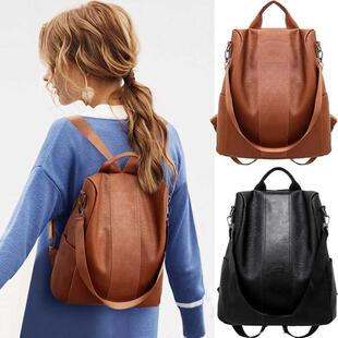 Theft Schoo Vintage Anti Women Fashion For Leather Backpacks
