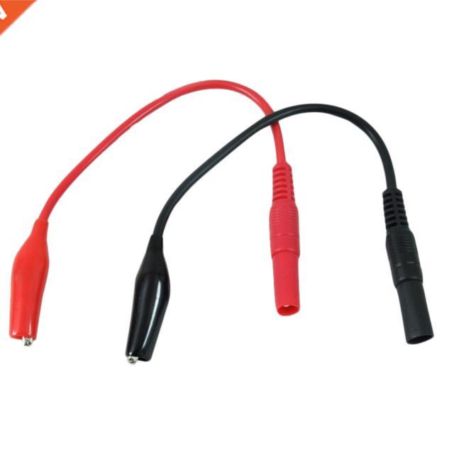 2Pcs Alligator Clips Electrical  Test Leads Alligator Dou