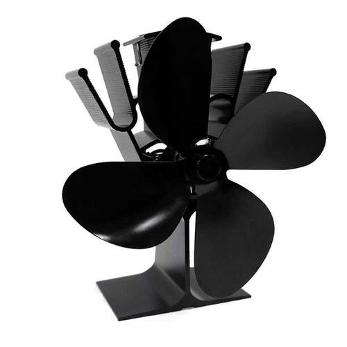 Thermal Automatic Fan 4-Blade Heat Powered Stoves Fan Firepl