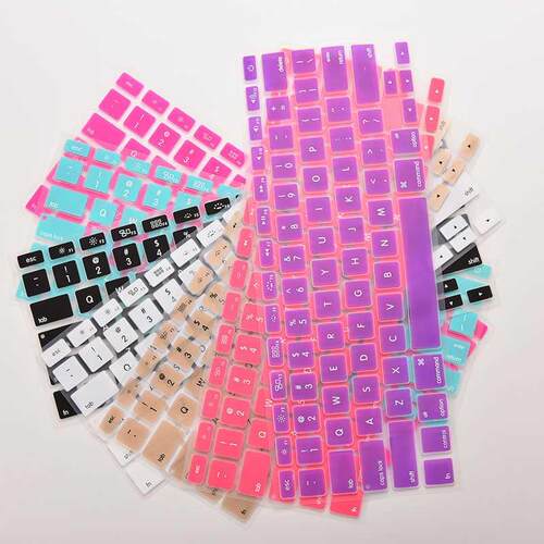 1Pcs Candy Colors Silicone Keyboard Cover Sticker For Macbo