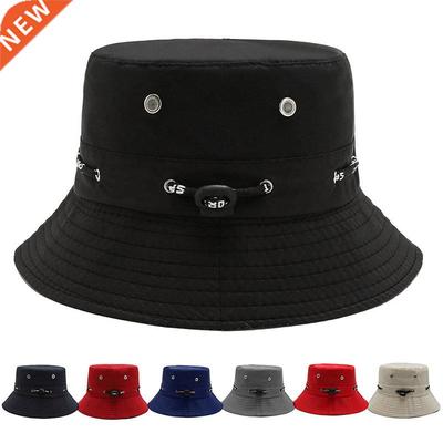 Solid Color Bucket Hat Summer Foldable Men Women Sunscreen F
