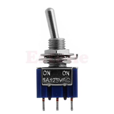 Mini MTS-102 -Pin SPDT ON-ON 125VAC 6A Toggle Switches L15