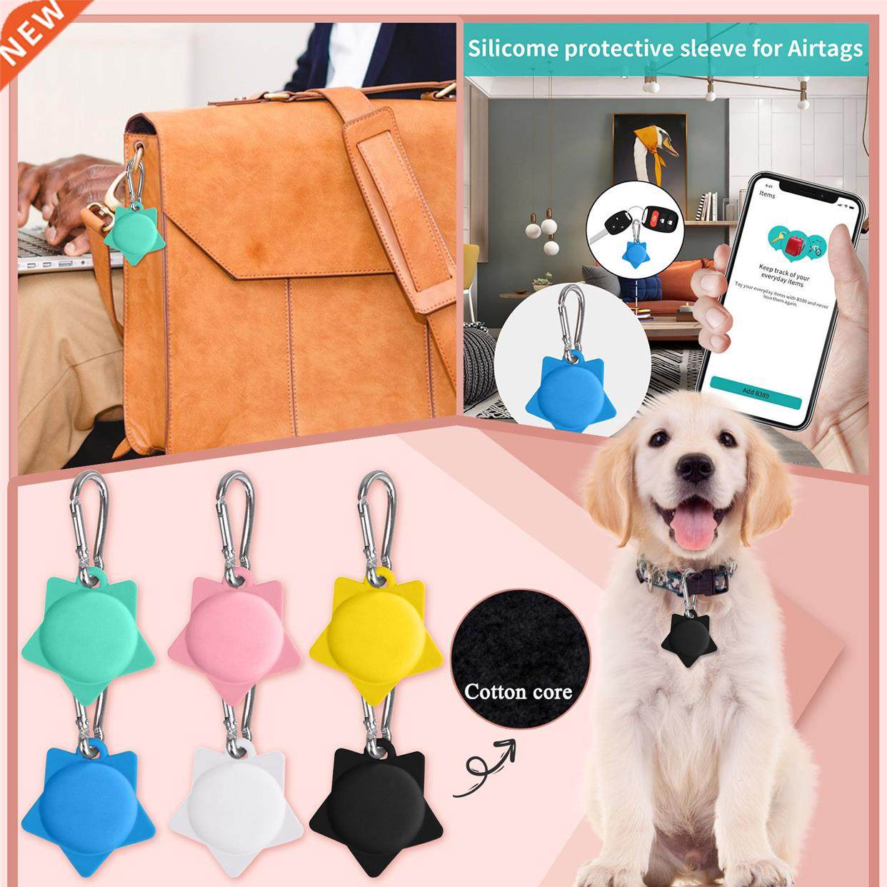 6PCS Silicone Airtag Case For Apple Airtag Location Protecti