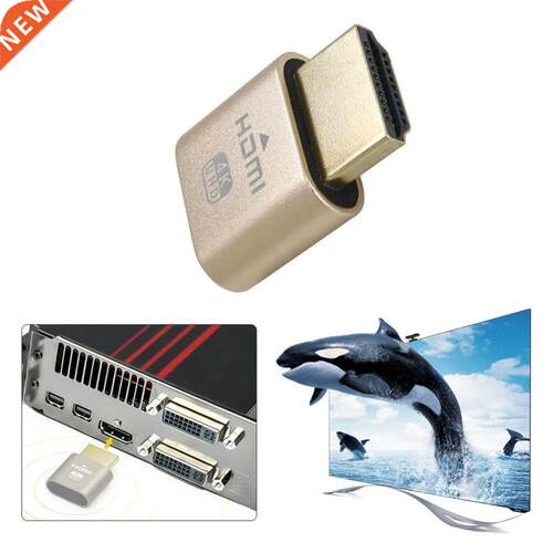 4K 3840x2160 60Hz Virtual HDMI-compatible EDID Dummy Plug He
