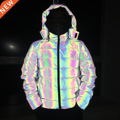 Fashion Reflective Jacket Winter Coats Thick Warm Parkas Set