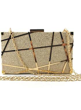 Luxury Evening Bag Women Party Banquet Glitter Bag Gold Wedd