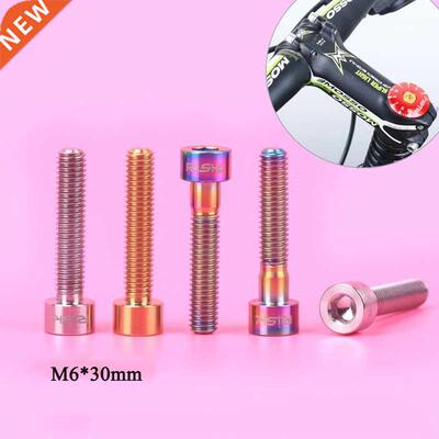 Titanium Ti screw Headset screw RISK 1pcs M6*30mm TC4 Bolt