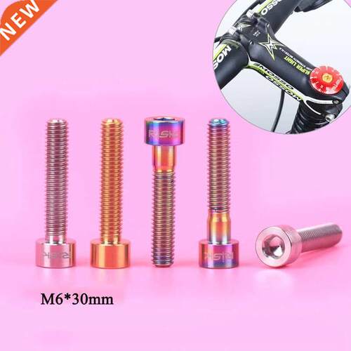 Titanium Ti screw Headset screw RISK 1pcs M6*30mm TC4 Bolt